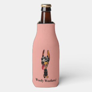Porta-garrafa Cartoon Divertido Doberman Pinscher Bottle Cooler