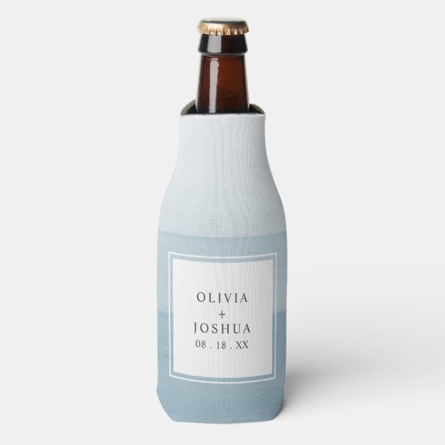 Porta-garrafa Casamento de Aquarela (Frente da Garrafa)
