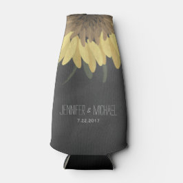Porta-garrafa Casamento Russo de Chalkboard de Girassol