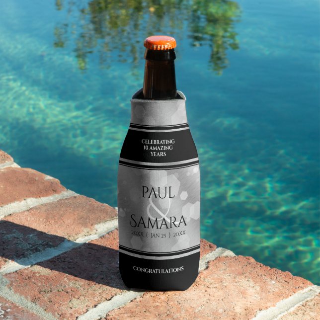 Porta-garrafa Celebração do Aniversário de Casamento de 10 Tin (Piscina in situ)