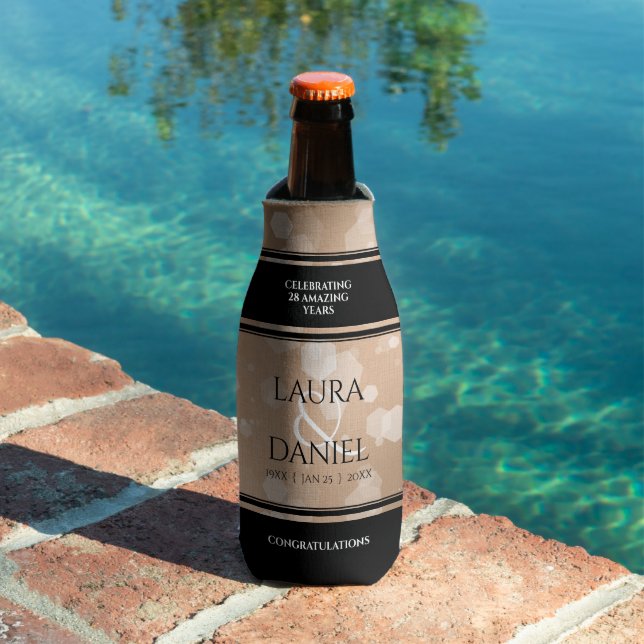 Porta-garrafa Celebração do Aniversário do Casamento Linen 28 (Piscina in situ)