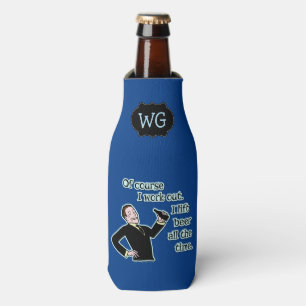 Porta-garrafa Cerveja Engraçada Desperta Humor com Monograma