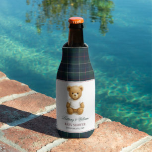 Porta-garrafa Chá de fraldas verde do Preppy Bear