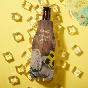 Porta-garrafa Chapéu De Cowboy, Girassóis, Casamento Do País 