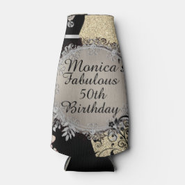 Porta-garrafa Chic Elegant Fabuloso 50º aniversário personalizad