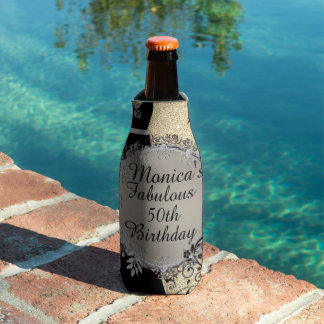 Porta-garrafa Chic Elegant Fabuloso 50º aniversário personalizad