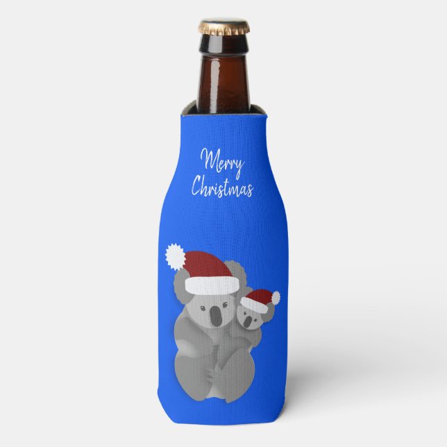 Porta-garrafa Christmas Koalas (Frente da Garrafa)