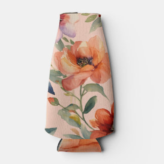 Porta-garrafa Citrus Chill: Flores Laranja Multicolores Verde Le