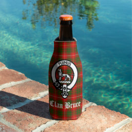 Porta-garrafa Clan Bruce Crest Crachá e Tartan