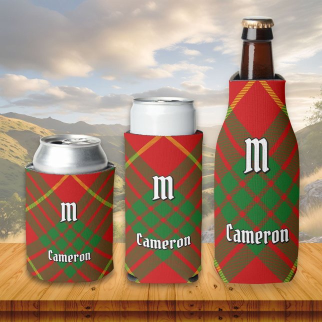 Porta-garrafa Clan Cameron Tartan (Criador carregado)