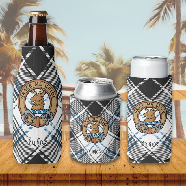 Porta-garrafa Clan Forbes Crest sobre o vestido Tartan (Criador carregado)