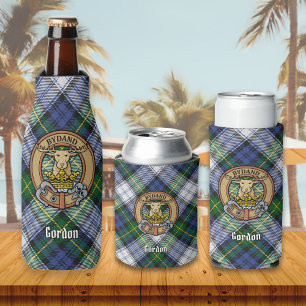 Porta-garrafa Clan Gordon Crest sobre Dress Tartan Bottle Cooler