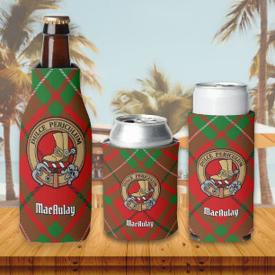 Porta-garrafa Clan MacAulay Crest sobre Tartan Bottle Cooler