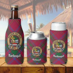 Porta-garrafa Clan MacDougall Crest sobre Tartan