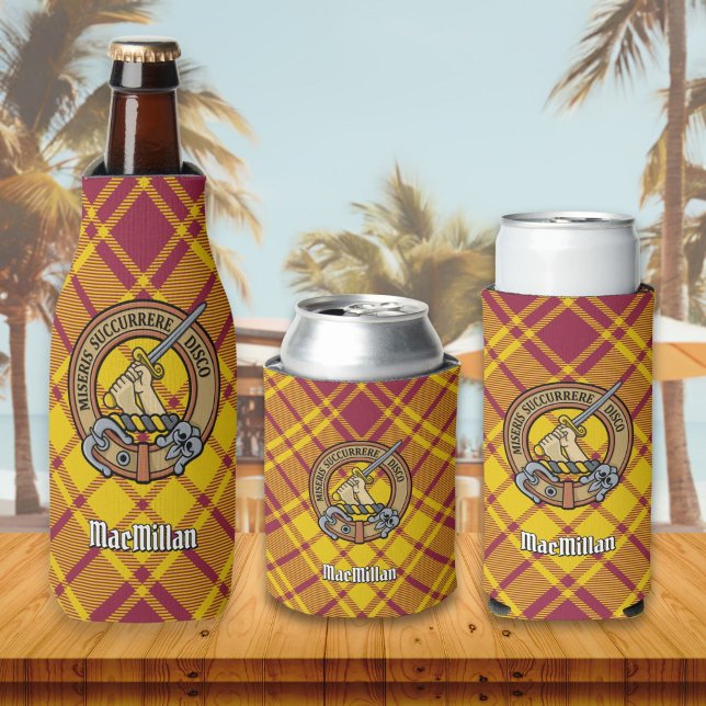 Porta-garrafa Clan MacMillan Crest over Dress Tartan (Criador carregado)