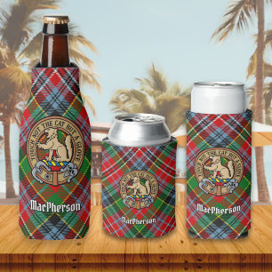 Porta-garrafa Clan MacPherson Crest sobre Tartan Bottle Cooler