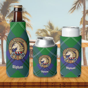 Porta-garrafa Clan Oliphant Crest sobre Tartan Bottle Cooler