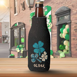 Porta-garrafa Clover Green Shamrock na Irlanda Personalizado
