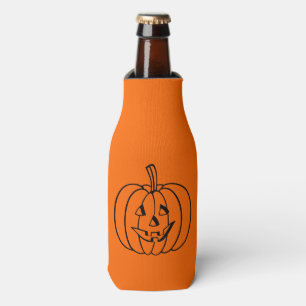 Porta-garrafa Contorno Black Jack-O-Lanterna em Laranja