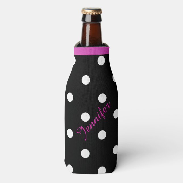 Porta-garrafa Cooler de Frasco Personalizado com Bolinhas Retroa (Frente da Garrafa)