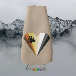 Porta-garrafa Copo Resfriador de Bebida Bear Pride Heart Bottle