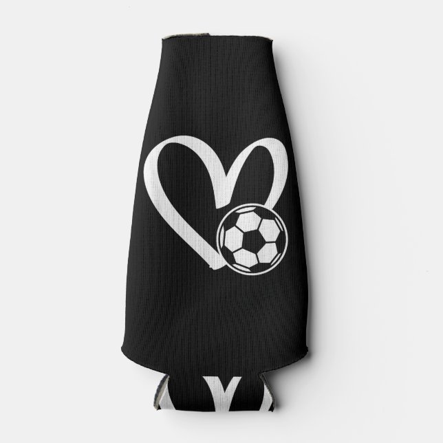 Porta-garrafa Coração da Bola do Futebol (Frente)