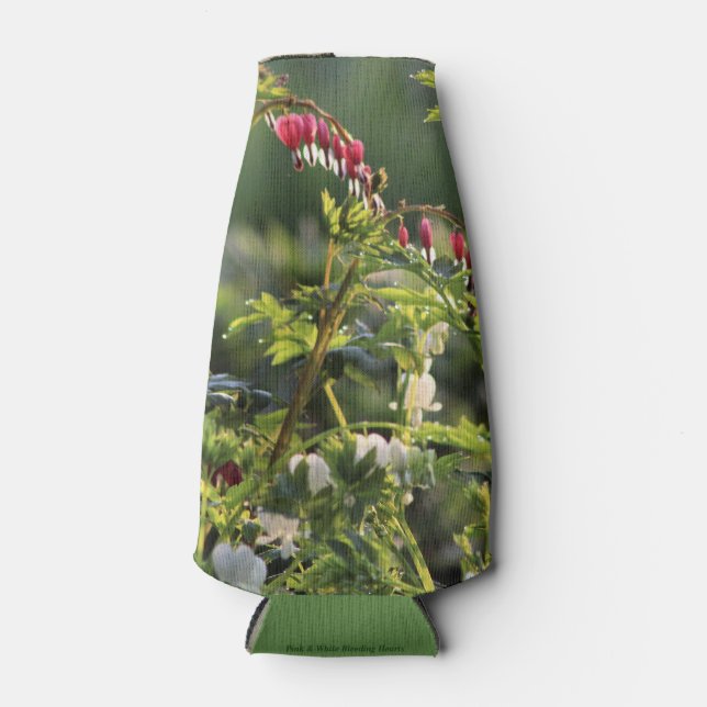 Porta-garrafa Corações Sangrentos Cor-de-rosa e branco (Frente)