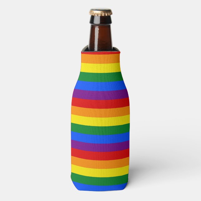 Porta-garrafa CORES DO RAINBOW FLAG + suas ideias (Frente da Garrafa)