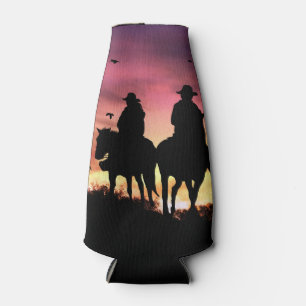 Porta-garrafa Cowgirl e Cowboy Country Romance Ocidental