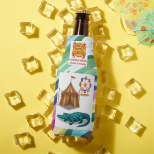 Porta-garrafa Crawford, crocodilo de circo pintado