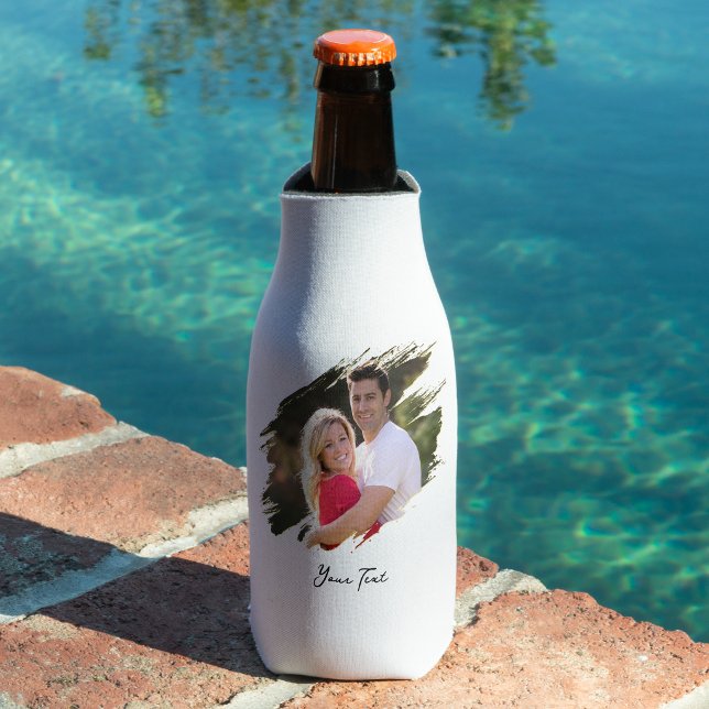 Porta-garrafa Crie Seu Próprio Resfriador de Garrafa com Texto e (Create Your Own Custom Photo Text Bottle Cooler)