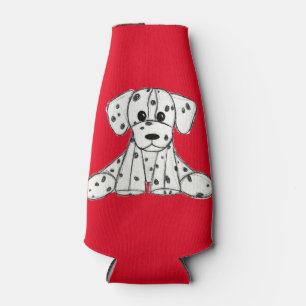 Porta-garrafa Desenho de cão de pelúcia Dalmaciano em forma de