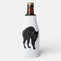 Desenho de Silhueta de Gato Preto à Espera do Hall