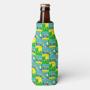 Porta-garrafa Design de futebol com jogadores e fãs de aplausos