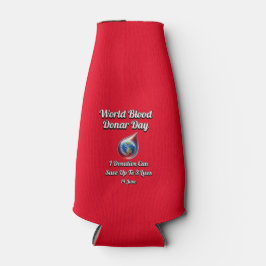 Porta-garrafa Dia Mundial de Doadores de Sangue. 14 de junho