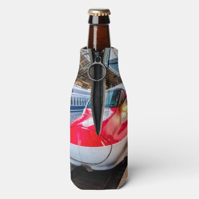 Porta-garrafa Dois Shinkansen na Estação de Tóquio (traseira da garrafa)