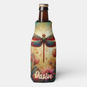 Porta-garrafa Dragonfly Floral Abstrato personalizada