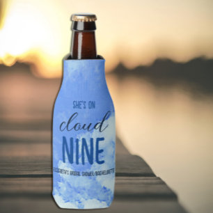 Porta-garrafa Ela está na Nuvem Nove! Chá de panela/Bachelorette