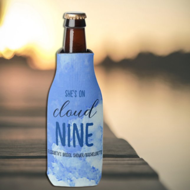 Porta-garrafa Ela está na Nuvem Nove! Chá de panela/Bachelorette (Criador carregado)
