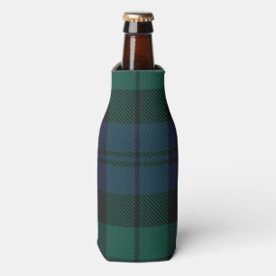 Porta-garrafa Elegante Xadrez Clássico Rustico Verde Tartan