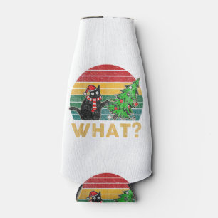 Porta-garrafa Engraçada Camisa De Natal Doida Cat San