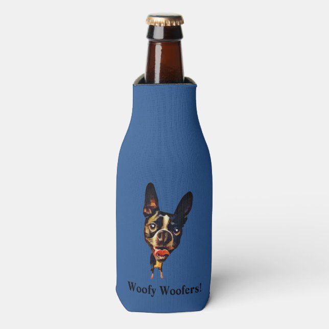 Porta-garrafa Engraçado Boston Terrier Bottle Cooler (Frente da Garrafa)