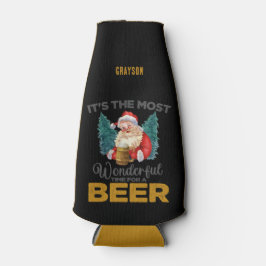 Porta-garrafa Engraçado Natal Maravilhoso para um Nome de Cervej