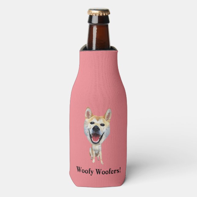 Porta-garrafa Engraçado Shiba Inu Bottle Cooler (Frente da Garrafa)