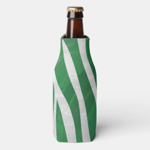 Porta-garrafa Estampa Verde e Branco de Zebra
