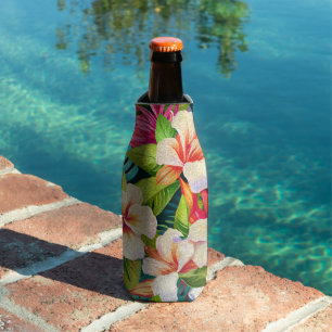 Porta-garrafa Estilo de Pintura a Óleo Floral Tropical