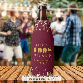 Porta-garrafa Estrelas Douradas da Reunião de Classe Burgundy Pe