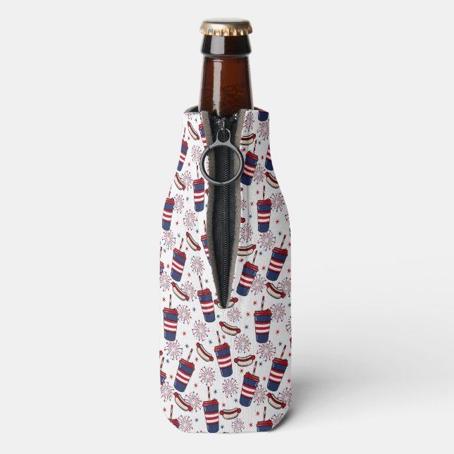 Porta-garrafa Estrelas, Stripes e Sizzarias - Um Banquete Patrió (traseira da garrafa)