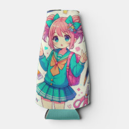 Porta-garrafa estudante de animação