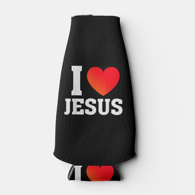 Porta-garrafa Eu Amo Jesus (Frente)
